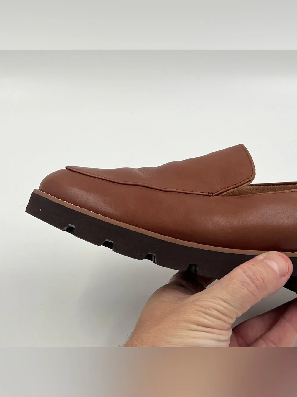 Vionic Women’s Kensley Slip On Flats Brown Nappa Leather Size 8 Comfort Preppy